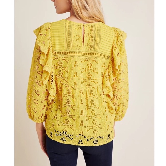 Anthropologie Clementine Eyelet Blouse - Picture 11 of 11